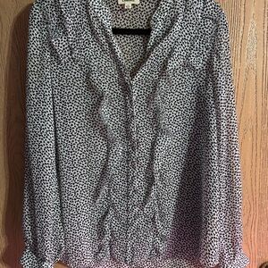 L'AGENCE Monochrome Ruffle Blouse